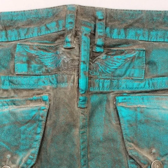 NEW Men's ROBIN'S JEAN Straight Leg Foiled Jeans